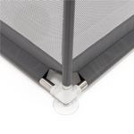 Petshop - Accesorii petshop - Culcusuri si custi - Tarcuri si colivii - Tarc joaca pliabil copii intrare fermoar plasa protectie, 200x180x66 cm, sigur, gri - Infinity.ro