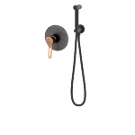 Casa si Gradina - Sanitare - Lavoar baie si accesorii - Baterii sanitare - Set dus igienic Fdesign Zaffiro, incastrat, 1 functie, mat, negru, FD1-ZFR-66SET-25 - Infinity.ro