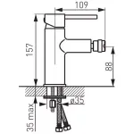 Casa si Gradina - Sanitare - Lavoar baie si accesorii - Baterii sanitare - Baterie bideu Fdesign Flusso, M, 157 mm, ventil, lucios, auriu, FD1-FLS-6-55 - Infinity.ro
