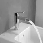 Casa si Gradina - Sanitare - Lavoar baie si accesorii - Baterii sanitare - Baterie bideu Villeroy and Boch Architectura, M, 164 mm, ventil, crom, TVB10300100061 - Infinity.ro