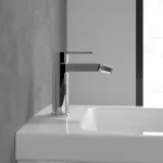 Casa si Gradina - Sanitare - Lavoar baie si accesorii - Baterii sanitare - Baterie bideu Villeroy and Boch Architectura, M, 164 mm, ventil, crom, TVB10300100061 - Infinity.ro