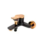 Casa si Gradina - Sanitare - Lavoar baie si accesorii - Baterii sanitare - Baterie cada FDesign Seppia, aparenta, diverter, set dus, mat, negru/cupru, FD1-SPA-1-25 - Infinity.ro