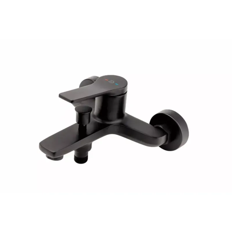 Casa si Gradina - Sanitare - Lavoar baie si accesorii - Baterii sanitare - Baterie cada FDesign Seppia, aparenta, diverter, set dus, mat, negru, FD1-SPA-1-22 - Infinity.ro