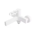 Casa si Gradina - Sanitare - Lavoar baie si accesorii - Baterii sanitare - Baterie cada FDesin Zaffiro FD1-ZFR-1-33, 1/2'', aparenta, diverter, anti-reflux, mat, alb - Infinity.ro