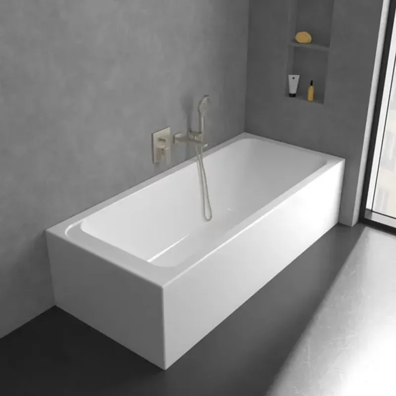 Casa si Gradina - Sanitare - Lavoar baie si accesorii - Baterii sanitare - Baterie cada-dus incastrata Villeroy&Boch Architectura Square nichel periat fara corp ingropat - Infinity.ro