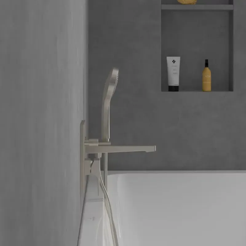 Casa si Gradina - Sanitare - Lavoar baie si accesorii - Baterii sanitare - Baterie cada-dus incastrata Villeroy&Boch Architectura Square nichel periat fara corp ingropat - Infinity.ro