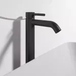 Casa si Gradina - Sanitare - Lavoar baie si accesorii - Baterii sanitare - Baterie lavoar CeraLine, XL, 321 mm, ventil, mat, negru, BD137XG - Infinity.ro