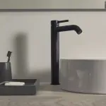 Casa si Gradina - Sanitare - Lavoar baie si accesorii - Baterii sanitare - Baterie lavoar CeraLine, XL, 321 mm, ventil, mat, negru, BD137XG - Infinity.ro