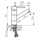 Casa si Gradina - Sanitare - Lavoar baie si accesorii - Baterii sanitare - Baterie lavoar Fdesign Flusso, M, 157 mm, ventil, lucios, auriu, FD1-FLS-2A-55 - Infinity.ro