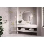 Casa si Gradina - Sanitare - Lavoar baie si accesorii - Baterii sanitare - Baterie lavoar FDesign Flusso, 1/2'',pe perete, L, 223 mm, valva inclusa, lucios, auriu, FD1-FLS-3PA-55 - Infinity.ro