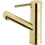 Casa si Gradina - Sanitare - Lavoar baie si accesorii - Baterii sanitare - Baterie lavoar Fdesign Flusso, M, 157 mm, ventil, lucios, auriu, FD1-FLS-2A-55 - Infinity.ro