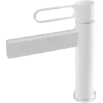 Casa si Gradina - Sanitare - Lavoar baie si accesorii - Baterii sanitare - Baterie lavoar FDesin Zaffiro FD1-ZFR-2-33, 3/8'', marimea M, monocomanda, ventil, mat, alb - Infinity.ro