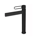 Casa si Gradina - Sanitare - Lavoar baie si accesorii - Baterii sanitare - Baterie lavoar FDesin Zaffiro FD1-ZFR-2L-22, 3/8'', marimea XL, monocomanda, ventil push to open, mat, negru - Infinity.ro