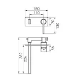 Casa si Gradina - Sanitare - Lavoar baie si accesorii - Baterii sanitare - Baterie lavoar FDesin Zaffiro FD1-ZFR-3PA-33, 1/2'', montare pe perete, marimea L, valva inclusa, fara ventil, mat, alb - Infinity.ro