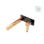Casa si Gradina - Sanitare - Lavoar baie si accesorii - Baterii sanitare - Baterie lavoar FDesin Zaffiro FD1-ZFR-3PA-25, 1/2'', montare pe perete,a L, valva inclusa, fara ventil, mat - Infinity.ro