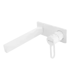 Casa si Gradina - Sanitare - Lavoar baie si accesorii - Baterii sanitare - Baterie lavoar FDesin Zaffiro FD1-ZFR-3PA-33, 1/2'', montare pe perete, marimea L, valva inclusa, fara ventil, mat, alb - Infinity.ro