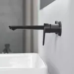 Casa si Gradina - Sanitare - Lavoar baie si accesorii - Baterii sanitare - Baterie lavoar Ideal Standard Cerafine BD133XG, 1/2'', montare pe perete,a L, monocomanda, necesita set fixare, mat - Infinity.ro