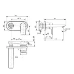 Casa si Gradina - Sanitare - Lavoar baie si accesorii - Baterii sanitare - Baterie lavoar Ideal Standard Tesi A6578AA, 1/2'', montare pe perete, L 17.3 cm, monocomanda, necesita set fixare, crom - Infinity.ro