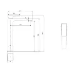 Casa si Gradina - Sanitare - Lavoar baie si accesorii - Baterii sanitare - Baterie lavoar inalta Villeroy&Boch Architectura Square nichel periat cu ventil Push-Open - Infinity.ro