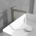 Casa si Gradina - Sanitare - Lavoar baie si accesorii - Baterii sanitare - Baterie lavoar inalta Villeroy&Boch Architectura Square nichel periat cu ventil Push-Open - Infinity.ro