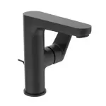 Casa si Gradina - Sanitare - Lavoar baie si accesorii - Baterii sanitare - Baterie lavoar Ideal Standard Ceraline BC703XG, 3/8'',a L, monocomanda, cartus ceramic, evacuare cu tija, mat, negru - Infinity.ro