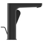 Casa si Gradina - Sanitare - Lavoar baie si accesorii - Baterii sanitare - Baterie lavoar Ideal Standard Ceraline BC703XG, 3/8'',a L, monocomanda, cartus ceramic, evacuare cu tija, mat, negru - Infinity.ro