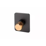 Casa si Gradina - Sanitare - Lavoar baie si accesorii - Baterii sanitare - Unitate comanda FDesign Ardesia FD1-ARD-7PA-25, 1/2'', incastrat, 1 iesire, include mixer incastrat, mat, negru / cupru - Infinity.ro