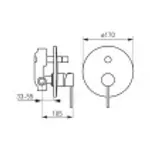 Casa si Gradina - Sanitare - Lavoar baie si accesorii - Baterii sanitare - Unitate comanda Fdesign Flusso, 2 iesiri, include valva, crom, FD1-FLS-7P-11 - Infinity.ro