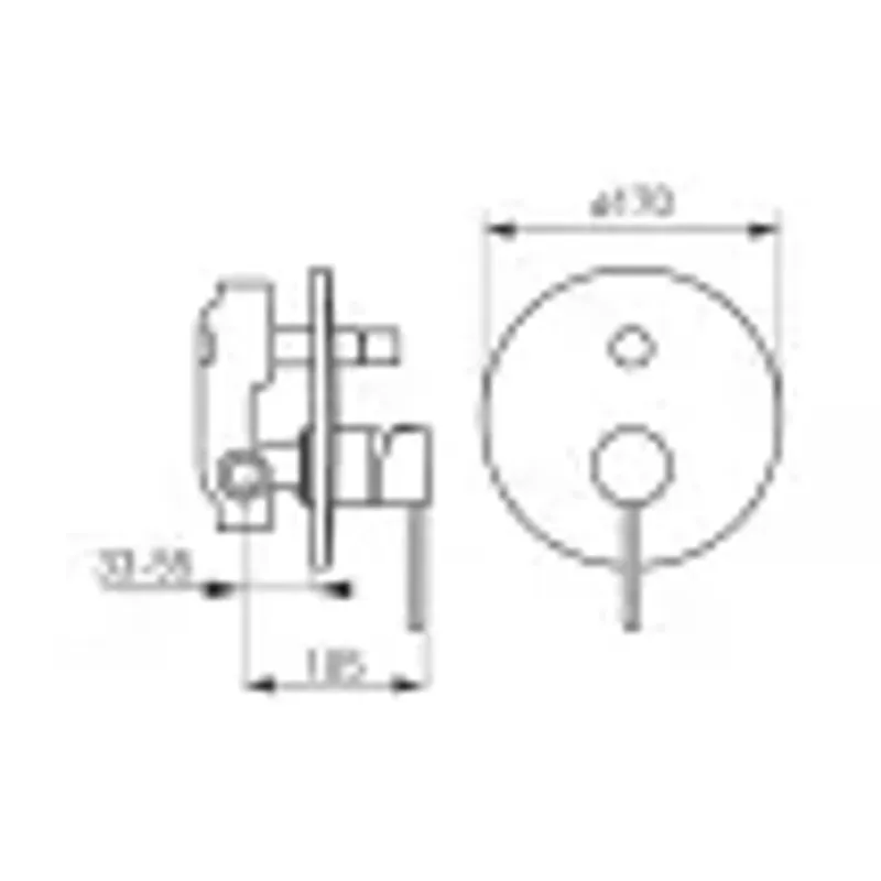 Casa si Gradina - Sanitare - Lavoar baie si accesorii - Baterii sanitare - Unitate comanda Fdesign Flusso, 2 iesiri, include valva, crom, FD1-FLS-7P-11 - Infinity.ro