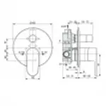 Casa si Gradina - Sanitare - Lavoar baie si accesorii - Baterii sanitare - Unitate comanda Ideal Standard Cerafine A7193XG, 1/2'', aparent, 2 iesiri, diverter, monocomanda, mat, negru - Infinity.ro