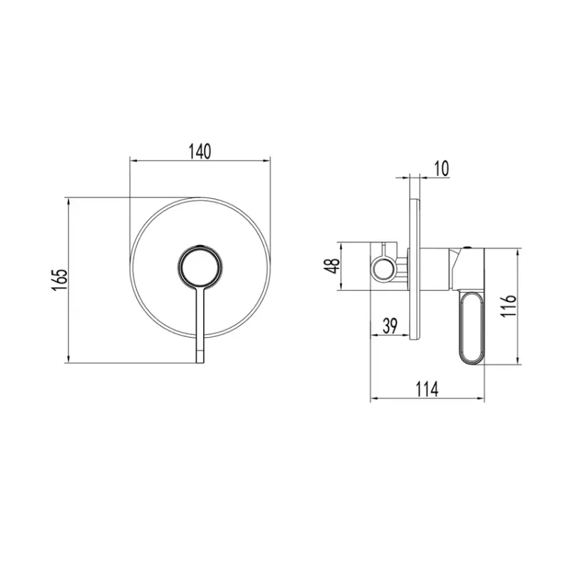Casa si Gradina - Sanitare - Lavoar baie si accesorii - Baterii sanitare - Unitate comanda FDesign Zaffiro FD1-ZFR-7PA-22, 1/2'', aparenta, 1 iesire 1/2'', valva inclusa, mat, negru - Infinity.ro