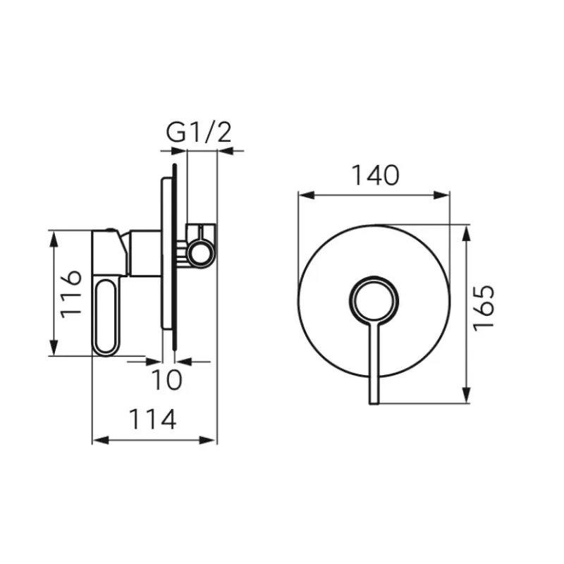 Casa si Gradina - Sanitare - Lavoar baie si accesorii - Baterii sanitare - Unitate comanda FDesign Zaffiro FD1-ZFR-7PA-55, 1/2'', aparenta, 1 iesire 1/2'', valva inclusa, lucios, auriu - Infinity.ro