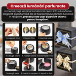 Casa si Gradina - Decoratiuni - Aromaterapie si lumanari - Lumanari si candele - Set complet pentru confectionare lumanari parfumate din soia, Luxofia, aparat topire cu control temperatura - Infinity.ro