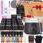 Casa si Gradina - Decoratiuni - Aromaterapie si lumanari - Lumanari si candele - Set complet pentru confectionare lumanari parfumate din soia, Luxofia, aparat topire cu control temperatura - Infinity.ro
