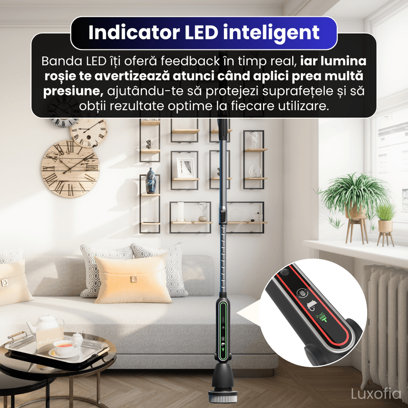 Electronice si Electrocasnice - Ingrijirea locuintei - Mopuri electrice - Perie Electrica Rotativa pentru Curatare, 7 Capete, Autonomie 120 de Min, 400 RPM, 2 Viteze, Maner Extensibil de 138 cm - Infinity.ro