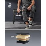 Casa si Gradina - Mobilier - Dulapuri si sifoniere - Dulapuri pantofi - Banca pentru pantofi EKHO cu spatiu depozitare, sezut tapitat PU cu cusaturi, 80x30x50 cm, negru - Infinity.ro
