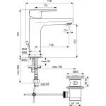 Casa si Gradina - Sanitare - Lavoar baie si accesorii - Baterii sanitare - Baterie lavoar Ideal Standard Cerafine BC699XG, 3/8'',a M, monocomanda, cartus ceramic, ventil cu tija, mat, negru - Infinity.ro