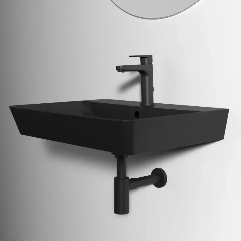 Casa si Gradina - Sanitare - Lavoar baie si accesorii - Baterii sanitare - Baterie lavoar Ideal Standard Cerafine BC699XG, 3/8'',a M, monocomanda, cartus ceramic, ventil cu tija, mat, negru - Infinity.ro