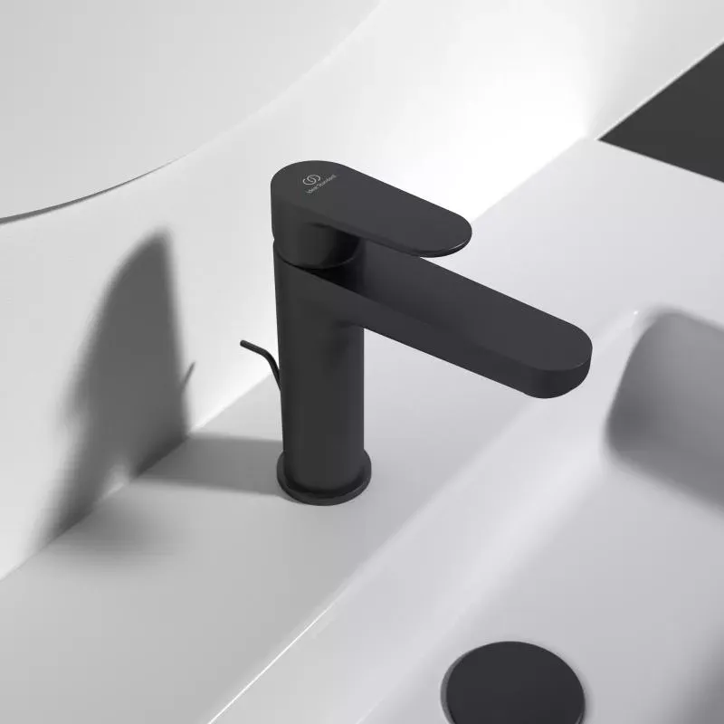 Casa si Gradina - Sanitare - Lavoar baie si accesorii - Baterii sanitare - Baterie lavoar Ideal Standard Cerafine BC699XG, 3/8'',a M, monocomanda, cartus ceramic, ventil cu tija, mat, negru - Infinity.ro