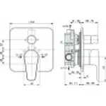 Casa si Gradina - Sanitare - Lavoar baie si accesorii - Baterii sanitare - Unitate comanda Ideal Standard Cerafine A7189AA, 1/2'', incastrata, monocomanda, diverter, 2 cai, crom - Infinity.ro