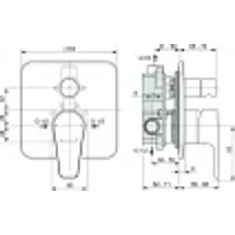 Casa si Gradina - Sanitare - Lavoar baie si accesorii - Baterii sanitare - Unitate comanda Ideal Standard Cerafine A7189AA, 1/2'', incastrata, monocomanda, diverter, 2 cai, crom - Infinity.ro