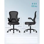 Casa si Gradina - Mobilier - Scaune si fotolii - Scaune - Scaun de birou ergonomic, reglabil pe inaltime, suport lombar, functie balans, 60x60x105 cm, negru - Infinity.ro