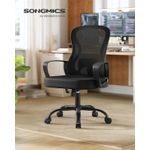 Casa si Gradina - Mobilier - Scaune si fotolii - Scaune - Scaun de birou ergonomic, spatar mesh cu suport lombar, reglabil pe inaltime, baza metalica, 60x60x106 cm, negru - Infinity.ro