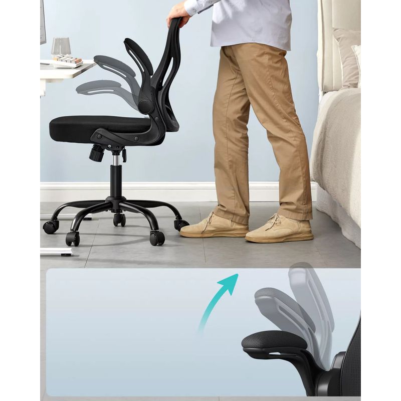 Casa si Gradina - Mobilier - Scaune si fotolii - Scaune - Scaun de birou ergonomic, reglabil pe inaltime, suport lombar, functie balans, 60x60x105 cm, negru - Infinity.ro