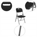 Casa si Gradina - Mobilier - Scaune si fotolii - Scaune - Scaun pliant din plastic pentru catering sau terasa, sarcina 150kg, negru - Infinity.ro