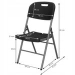 Casa si Gradina - Mobilier - Scaune si fotolii - Scaune - Scaun pliant din plastic pentru catering sau terasa, sarcina 150kg, negru - Infinity.ro