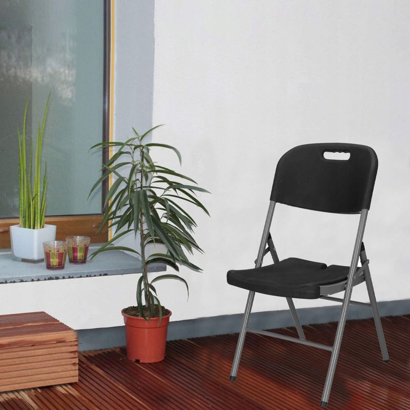 Casa si Gradina - Mobilier - Scaune si fotolii - Scaune - Scaun pliant din plastic pentru catering sau terasa, sarcina 150kg, negru - Infinity.ro