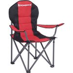 Casa si Gradina - Mobilier - Scaune si fotolii - Scaune - Scaun pliabil camping cu sezut buretat, suport bauturi, husa transport, 250 kg, 90x55x102 cm, rosu - Infinity.ro