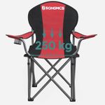 Casa si Gradina - Mobilier - Scaune si fotolii - Scaune - Scaun pliabil camping cu sezut buretat, suport bauturi, husa transport, 250 kg, 90x55x102 cm, rosu - Infinity.ro
