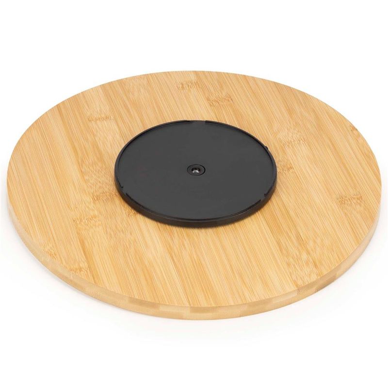 Casa si Gradina - Mobilier - Seturi de mobilier - Seturi bucatarie - Set servire rotativ platou bambus 6 boluri portelan mecanism 360, 30 cm diametru, natural alb - Infinity.ro